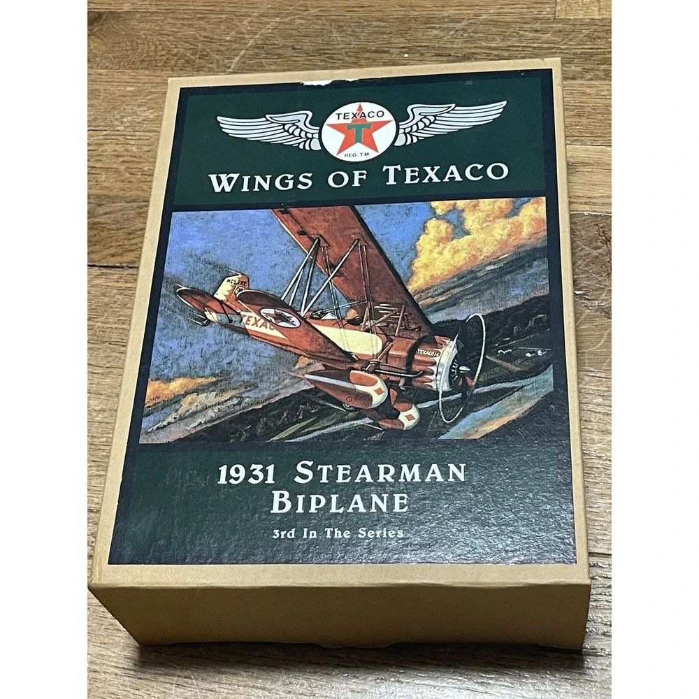Ertl F121 1:43 Wings of Texaco 1931 Stearman 4D Bi-Plane Coin‎ Bank